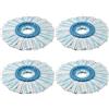 Alloytool 4 testine di ricambio per lavapavimenti Leifheit Clean Twist Disc Mop Ergo | Testa di ricambio per mocio a 2 fibre, setole speciali, adatta per tutti i tipi di pavimenti, lavabile, riutilizzabile