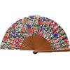 Tusitala Barcelona Ventaglio spagnolo Candela - Legno e cotone - 23 cm - Custodia in yute natural - Accessorio moda - Fatto a mano in Spagna - Eventi e regali - Collezione scialle - Tusitala Barcelona
