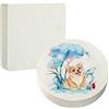 GVSS Set di 50 fogli di carta acquerello da 300 g, rotondo, 12 cm e quadrato, 10 cm, blocco di carta per artisti, adulti e studenti, compatibile con acquerello, acrilico, matita e inchiostro