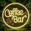 wpdash Cartello a LED dimmerabile bianco caldo con luce al neon, per bar, stazioni, caffetterie, ristoranti, feste, bar (5 V, 33 x 33 cm)