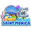 Quwsne Calamita da frigorifero Santa Monica California Stati Uniti magnete da frigorifero souvenir di viaggio città regali turistici 3D monumenti classici fatti a mano artigianato decorazione della