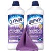 GALLIK OFFERTA GALLIK QUASAR PAVIMENTI EXTRA PROFUMO - 2 FLACONI DA 1 LITRO + PANNO PAVIMENTI 50x70 CM IN OMAGGIO