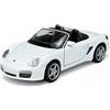 Generisch Welly modello auto compatibile con Porsche Boxter S 987 Cabrio aperto bianco 2004 - 2012 Boxster ca ca 1/34 - 1/39 Metal Model Auto Die Cast Nuovo in scatola 42375