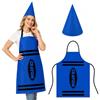 YEAMLTE Costume con matite colorate per adulti, include grembiule e cappelli da nano