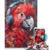 JIANGENNF Puzzle da 1000 pezzi con uccellino e cuffie, giocattolo educativo, divertente antistress, per rafforzare il legame di coppia 38x26cm