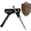 BeVistoso Set Cintura Scudo Spada vichinga, Cintura Ren Faire + Set Spada Medievale, Stile Bambino 1, Pirata