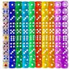 Generic Dadi a 6 Facce 100 Pezzi, 12 mm, 10 Colori Traslucidi | Dadi in acrilico con angoli arrotondati e punti bianchi per giochi da tavolo, gruppi e ricambi
