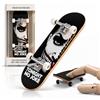 QYEHF Fingerboard professionale in legno d'acero naturale，Il Joker - Nero | Mini skateboard in acero a 5 strati, Da assemblare, per appassionati di skateboard, Regalo di compleanno per adolescenti
