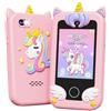 KOKODI Smart Phone per bambini, touchscreen HD doppia fotocamera telefono cellulare per bambini, regali di compleanno di Natale dinosauro bambino gioco telefono per ragazze 3-10, giocattolo da viaggio