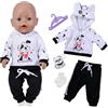 Xerteam Vestiti per bambole da 35-45 cm, accessori per bambole da 35-45 cm, vestiti per bambole dolci con top animale, pantaloni, bambola per cani di peluche, calzini, vestiti per bambole scure per bambini e