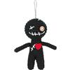 Generic Divertente bambola voodoo positiva, fatta a mano all'uncinetto, regalo di supporto emotivo, ornamento ripieno ispiratore, resistente all'usura, design morbido imbottito, per amici e colleghi (nero)