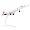 QIYUMOKE Modello Aereo Concorde Scala 1:300 British Airways Pressofuso | Lunghezza 7,9 pollici, metallo pressofuso, supporto espositivo; modello da collezione per esposizione, appassionati di