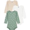 Petit Bateau Lot X3 Bod Biancheria intima GIORNO Unisex - Bimbi 0-24 (Pacco da 3)