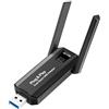 APKLVSR Chiavetta WiFi 6, 900 Mbit/s, per PC con Bluetooth 5.4, doppia antenna esterna 2 in 1, adattatore WLAN 2 in 1, scheda di rete USB Dual Band 5 GHz/2,4 GHz, Plug & Play, MU-MIMO per desktop Windows