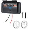 Powice Presa USB da 12 V, per camper, 4 porte, 76 W, con interruttore, Dual 36 W PD & Dual 18 W QC3.0, per auto, camion, barche, roulotte, presa USB da incasso