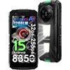 DOOGEENEXT Fire 3 Max Rugged Smartphone, 32GB+256GB Cellulari 1200LM Luce Campeggio | 8350mAh 18W Android 15 Telefono Indistruttibile,5.5''HD+60Hz,48MP AI Fotocamera, IP68/NFC/Widevine L1