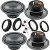 EvoTuning Kit 4 Casse Woofer Hertz C 165 Cento con Adattatori Ant/Post, per VW Tiguan | Kit 4 Altoparlanti Midwoofer da 165 mm, 4Ohm 210W + Supporti Adattatori Anteriori e Posteriori 16,5cm per VW Tiguan dal 2007