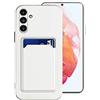 Anlalish Cover per Samsung S25 FE con Porta Carte, Antiurto Ultra Sottile Protettiva Custodia per Samsung Galaxy S25 FE Silicone TPU Protezione (Bianco)