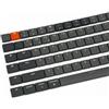YMDK Copritasti a basso profilo in ABS retroilluminato grigio, arancione, set da 101 tasti, layout offset con stelo a croce grande, solo per tastiera meccanica Keychron K1 K3 a basso profilo
