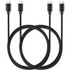 MaGeek® Cavo USB Tipo-C a USB Tipo-C 2.0 extra lungo (2 Pezzi)(1,8m) per Samsung Galaxy S9+,S9, S8, S8+, Nexus 6P, LG G6, New MacBook, Google Pixel XL, Huawei P9 P10 e più (Nero)
