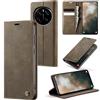 owlhold Custodia Honor Magic 6 Pro Portafoglio Flip [Antiurtoo][Cavalletto][Carta Fessura] Cover Pelle per Honor Magic 6 Pro - Caffè