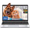 Aonim PC Portatile 15,6 FHD,i3-6100U,16 GB RAM,1TB SSD,Win 11 Pro | Laptop sottile e leggero(argento)con tastiera retroilluminata,display FHD,apertura a 180°,Wi-Fi Dual Band e porta Mini HDMI