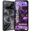 FOSSiBOT F114-120 Hz Rugged smartphone Android 15, 6.67''Gorilla Glass Telefono indistruttibile, 16GB+128GB/2TB, 10.8mm cellulare, 50MP AI Fotocamera,5000mAh 4G Dual SIM/IP68/IP69K