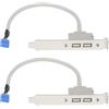 eMagTech Cavo Porta usb 2.0 Doppia a Intestazione Scheda Madre 9 Pin per pc Desktop con Staffa pci Espansione Posteriore Confezione da 2
