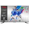 TCL 55C655 PRO TV QLED 55 Pollici 4K Ultra HD, QLED PRO, Full Array Local Dimming, HDR PRO 600 Nit, Dolby Vision, HDR10+, Audio ONKYO 2.1, Game Master 3.0, 120Hz, HDMI 2.1, Google TV