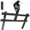 Xyndyx Supporto elettrico da soffitto con telecomando per TV da 23-55, piatto e curvo, per soffitti piatti e inclinati, max. VESA 400 x 400 mm, nero