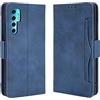 TingYR Cover per TCL 20 PRO 5G, Flip Custodia Carte di Credito da Funzione Stand, Anti-Slip Slot Portafoglio Flip Protettivo Dell'ente Completo Slim Fit Cover.(Blu)