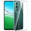 FDHYFGDY Cover per OPPO A5 4G/5G/OPPO A5m Custodia per Telefono+1x Pellicola Protettiva, Anti-ingiallimento e antiurto, Ultra Sottile Morbido in TPU Custodia Protettiva-Trasparente
