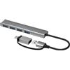 Callstel distributore C: Hub USB-A/C con 4 porte, 4x USB-A 3.2, fino a 5 Gbit/s (splitter C, multiporta, quattro)