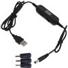 Sbshiouu Cavo USB da 5 V a 1,5 V 3 V 4,5 V 6 V 7,5 V 9 V 12 V 2,5 mm/3,5 mm/4,0 mm/5,5 mm cavo regolabile con LED Dislpay per giochi giocattolo Step Up Convertitori di tensione