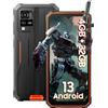 Blackview BV4800 - Telefono cellulare da esterno con cuffie, 4 GB+32 GB/1 TB TF, 5180 mAh, 6,56 pollici, HD+ Android 13, per esterni, senza contratto, IP69 K, fotocamera da 13 MP + 5 MP, Dual 4G