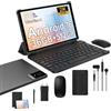 GLOSSPIN Tablet 10.6 Pollici con Tastiera, Android 16 Tablet con 36GB RAM+512GB ROM(TF 1TB), 4G LTE+5G WiFi, IPS 2K HD, 8000mAh, Octa-Core, 13MP+8MP, BT 5.0, GPS, Tablets in offerta e Mouse, Nero