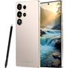 OEVNLZ Smartphone Android J26Ultra senza contratto, display HD+ da 7,3 pollici (90 Hz), 4G LTE, 8 GB di RAM, 256 GB di memoria, Dual SIM - Oro