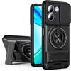 JNERBUYI Supporto Cover per Xiaomi Redmi Note 17 pro max. Black | Xiaomi Redmi Note 17 pro max Cover, Anello 360 Custodia, Protezione Lente, Supporto Pieghevole, Sottile