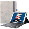 Hoozee Custodia per tablet UMIDIGI Active T1 con tastiera, custodia universale 2 in 1 per tablet da 9 ~ 11 pollici