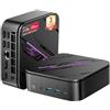 Blackview MP100 Pro Mini PC AMD Ryzen 7430U fino a 4,3 GHz, 16GB DDR4 512GB SSD, RGB Regolabile, Windows 11 Pro, WiFi 6, Triplo Display 4K 144Hz, VESA, Mini Computer per Casa e Ufficio