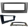 Tecmedia Mascherina Autoradio 1 DIN Compatibile con Fiat Grande Punto (199) 2005-2018 - Telaio Adattatore Plancia Auto, Colore Grigio Antracite