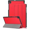 Kemocy Custodia per Lenovo Tab M10 HD (2nd Gen) TB-X306X/TB-X306F, protezione in PU Pell con funzione di supporto, custodia per Lenovo Tab M10 HD (2nd Gen) 10,1 pollici, colore: rosso