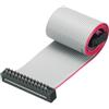 QUARKZMAN Cavo a Nastro Piatto Flessibile Passo 2,54mm L 30cm W 33mm 26 Pin | FC femmina - FD maschio, Grigio, Cavo a nastro piatto flessibile Connettore IDC, per Computer, display Led, Dvd, Stampante