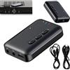 Ouitble Trasmettitore Bluetooth 5.3 Ricevitore Trasmettitore Musicale Bluetooth 2 in 1 con Cavo 3,5 Mm, Adattatore Audio AUX con Slot per Scheda per Telefono, Computer, Tablet,