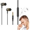 Generisch Cuffie in-ear Wired - Diaframma Drivers for Rich Bass & Clear | Sound, Noise Isolating with Skin-Friendly Silicone Earbuds | Cable for Night Sports, PC, Phone, Jack da 3,5 mm