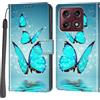 PHINIENLAND Cover per Motorola Edge 70 Pro / 70 Pro+ custodia portafoglio Turquoise | 3 scomparti carte, 1 tasca banconote, Chiusura magnetica, Supporto, Pelle PU flip cover per Motorola Edge 70 Pro Plus 5G