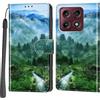 PHINIENLAND Cover per Motorola Edge 70 Pro / 70 Pro+ custodia portafoglio Foresta | 3 scomparti carte, 1 tasca banconote, Chiusura magnetica, Supporto, Pelle PU flip cover per Motorola Edge 70 Pro Plus 5G