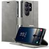 owlhold Cover per Samsung Galaxy S26 Ultra Custodia Galaxy S26 Ultra Premium Pelle PU Portafoglio Flip Libro [Antiurto] [Blocco RFID] [Cavalletto] [Carta Fessura] - Grigio