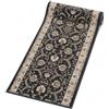 Mazovia Tappeto Passatoia Corridoio 80x350cm Nero Antracite Classico | Tappeto Passatoia per Cucina Lavanderia Camera da Letto Tradizionale Facile da Pulire Morbido Pelo Medio Venduto al Metro