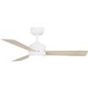 Sulion Ventilatore da soffitto con luce LED ICON S, motore DC, pale reversibili, bianco/legno chiaro, <13 m², diametro 106 cm, IP20